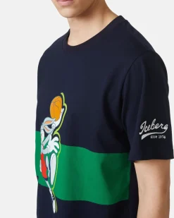Women Iceberg T-shirt With Bugs Bunny Basketball