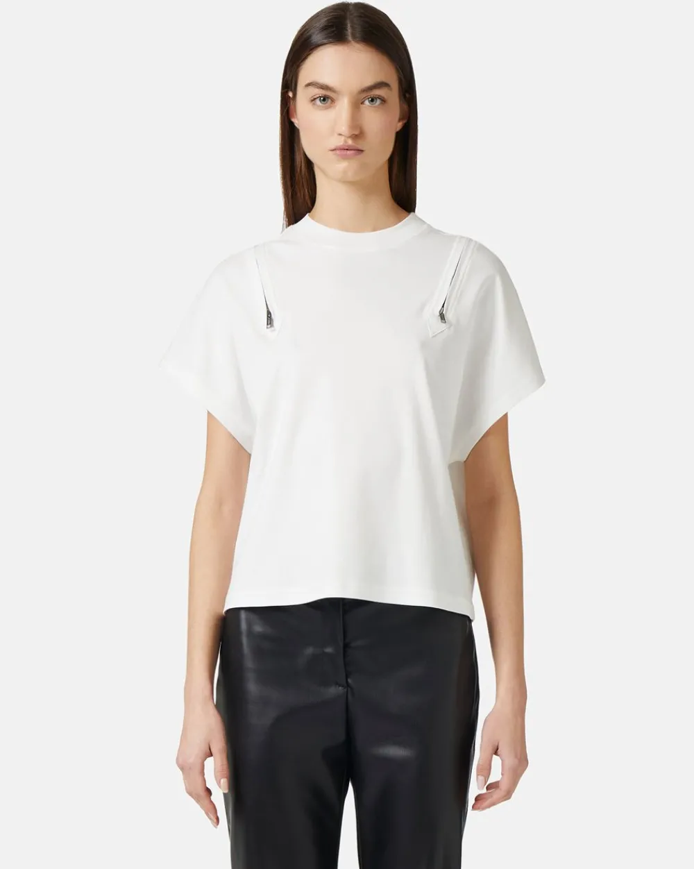 Women Iceberg T-shirt With Decorative Zips