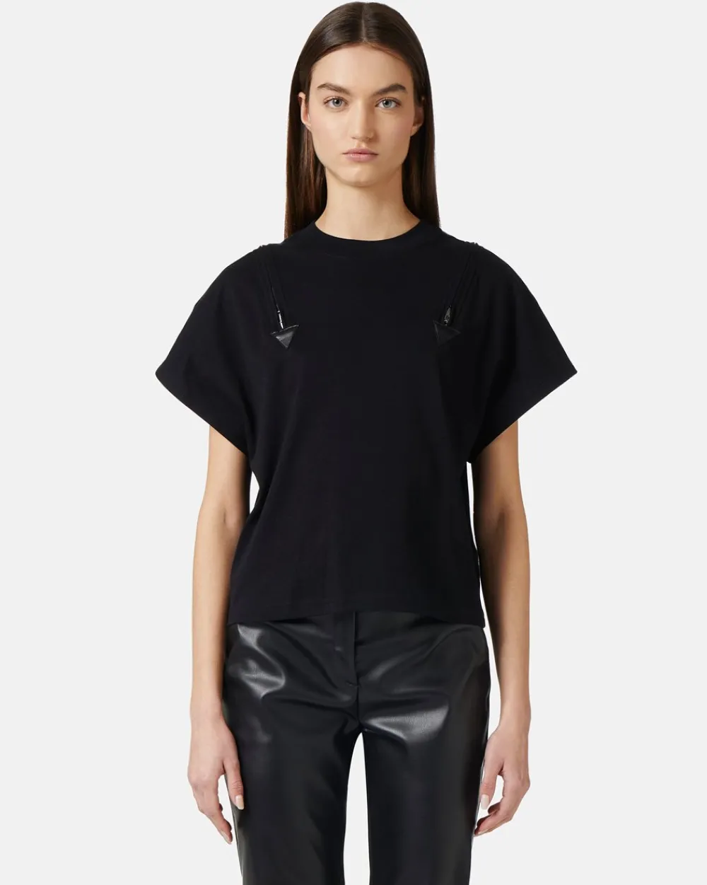 Women Iceberg T-shirt With Decorative Zips