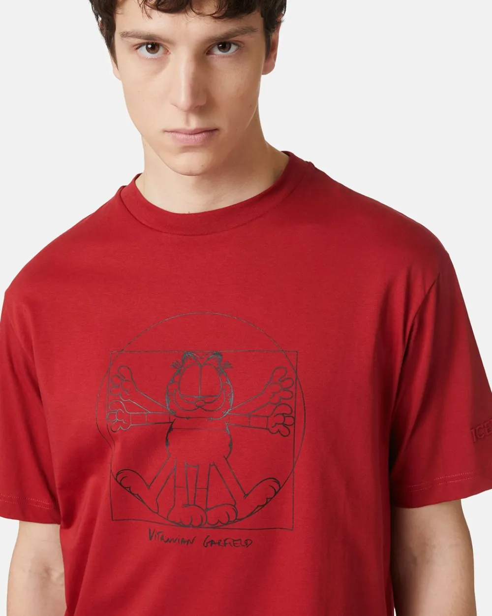 Iceberg T-shirt With Vitruvian Garfield Print