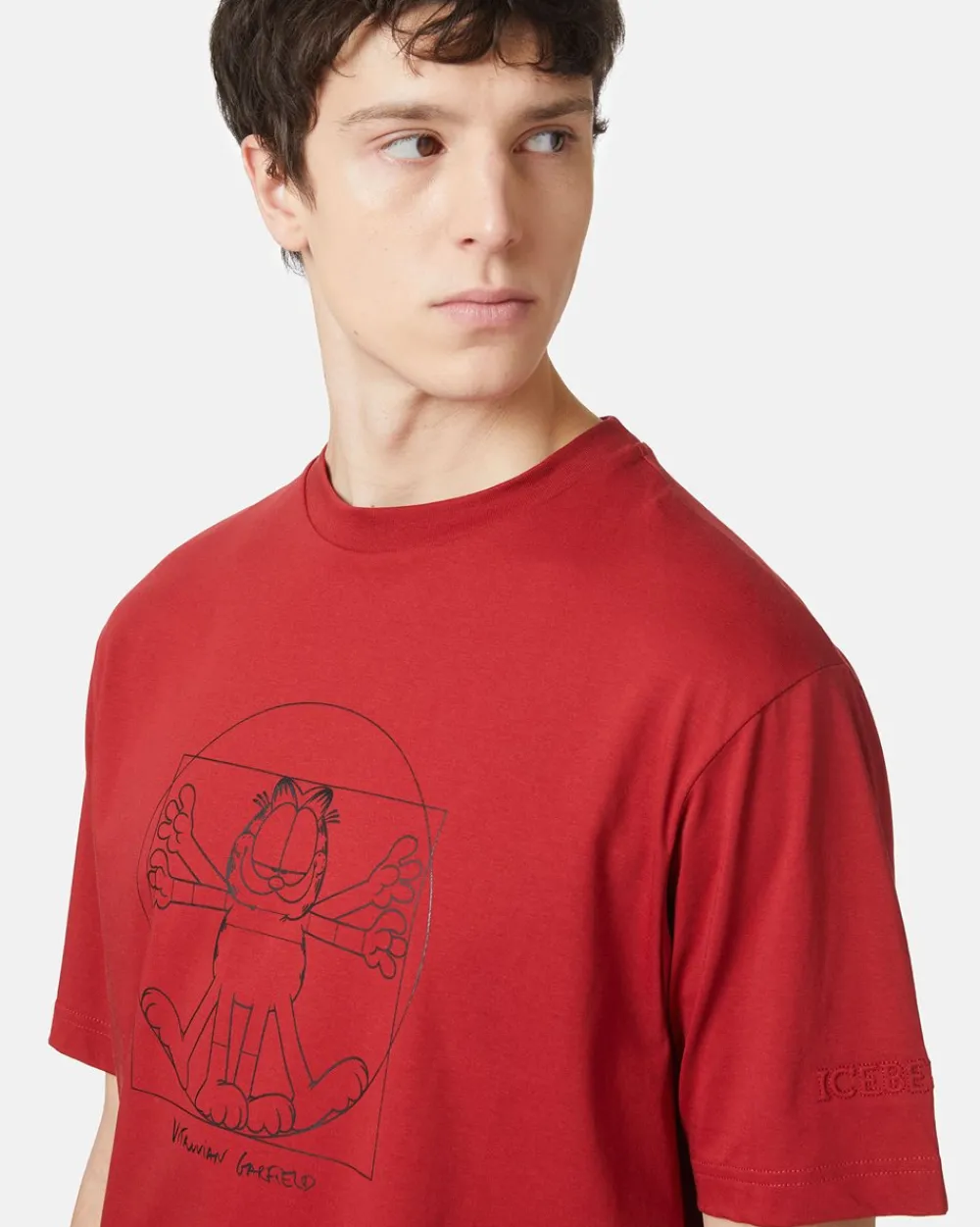 Iceberg T-shirt With Vitruvian Garfield Print