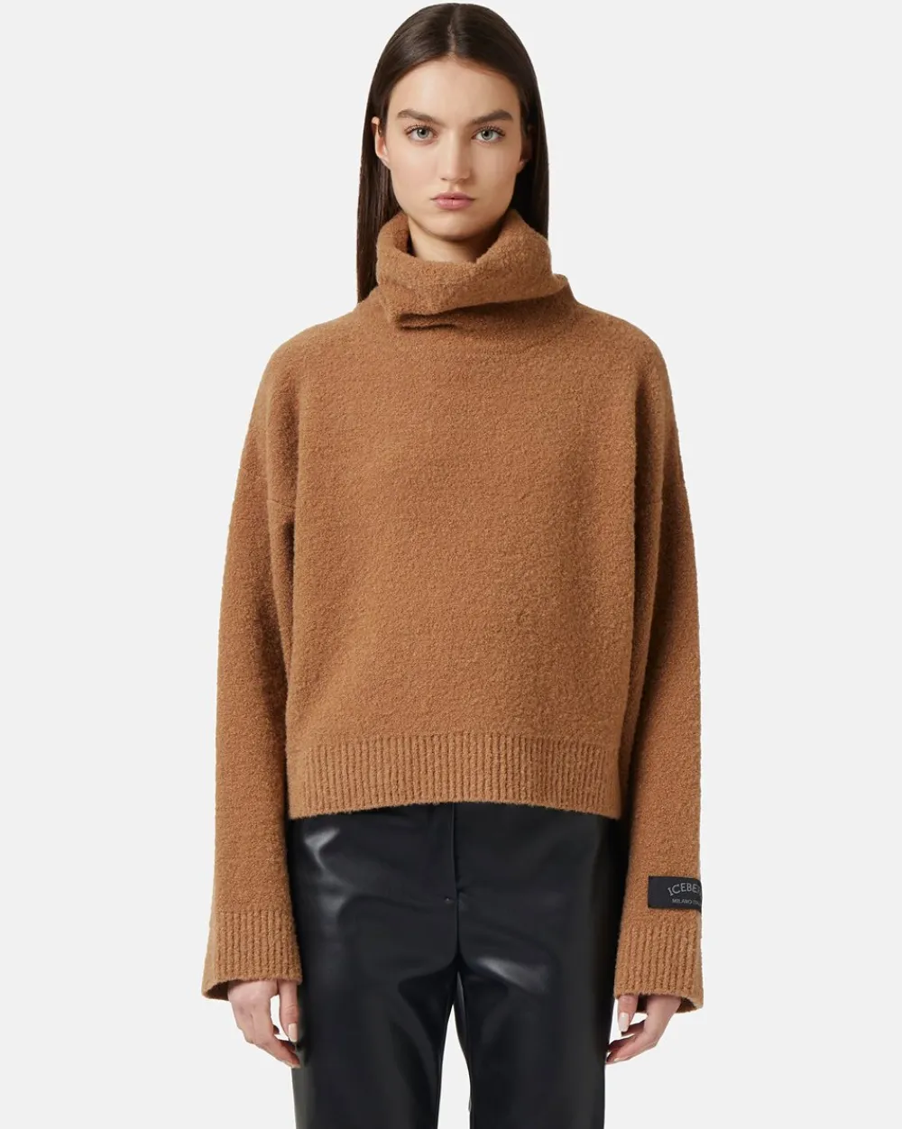 Women Iceberg Turtleneck In Bouclé Wool