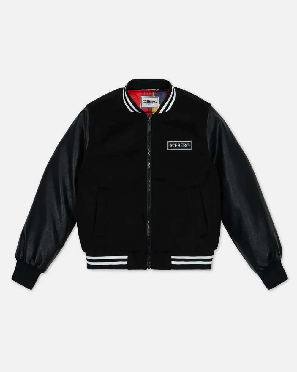 Kids/BOY Iceberg Varsity College Style Jacket With Logo