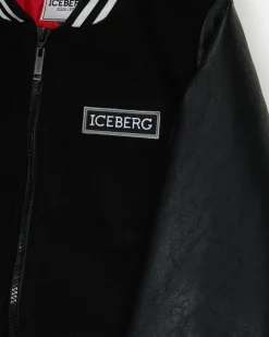 Kids/BOY Iceberg Varsity College Style Jacket With Logo