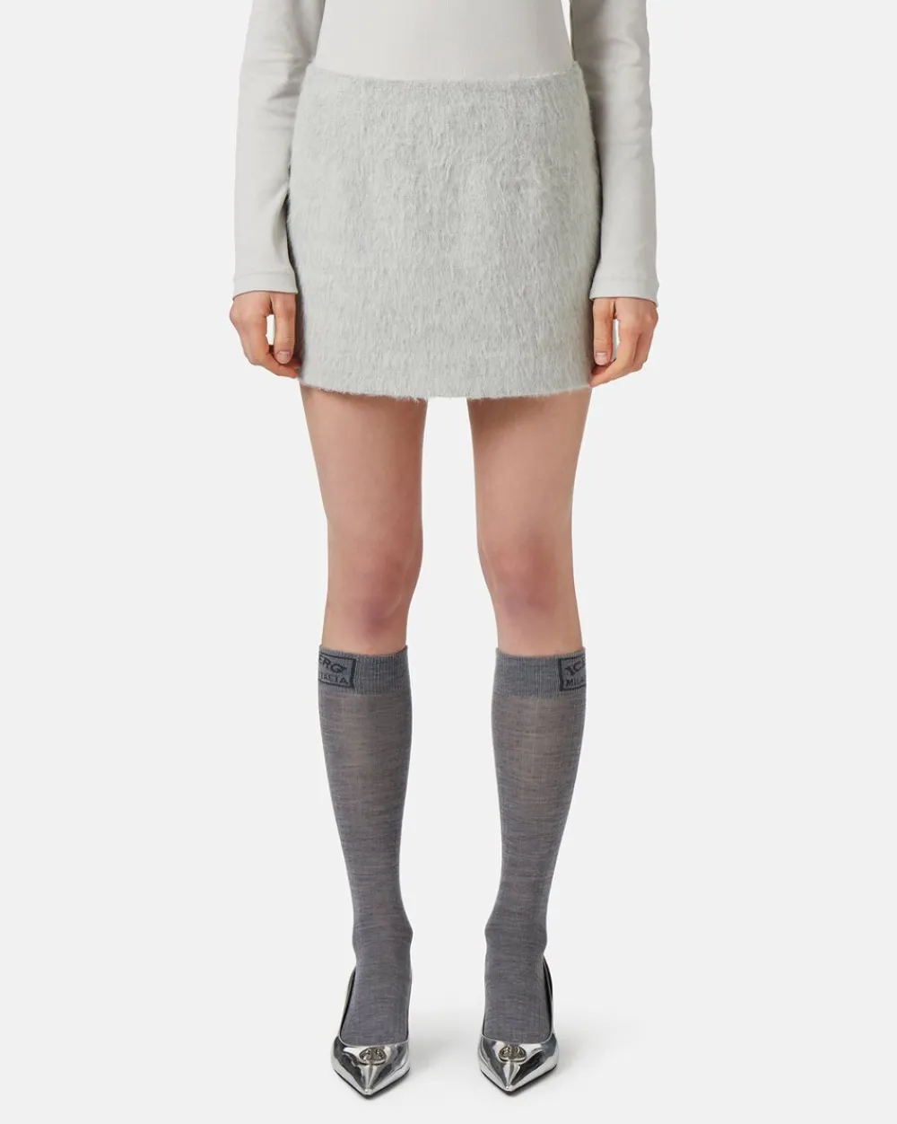 Women Iceberg Velor Cloth Miniskirt