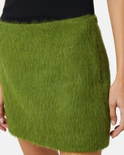 Women Iceberg Velor Cloth Miniskirt