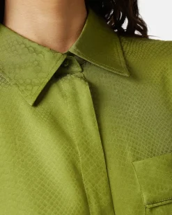 Women Iceberg Viscose Shirt With Snake Design