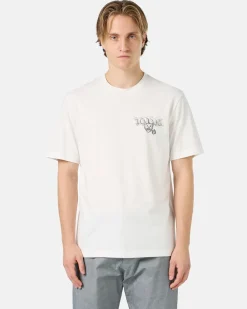 Iceberg White Cotton Jersey T-shirt With Splash And Bear Logo Print On The Heart