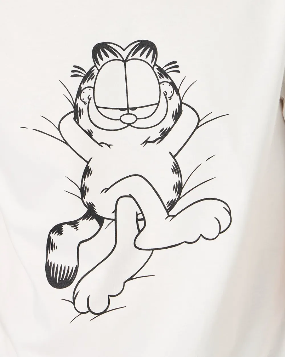 Iceberg White Cotton Jersey T-shirt With Lazy Garfield Print