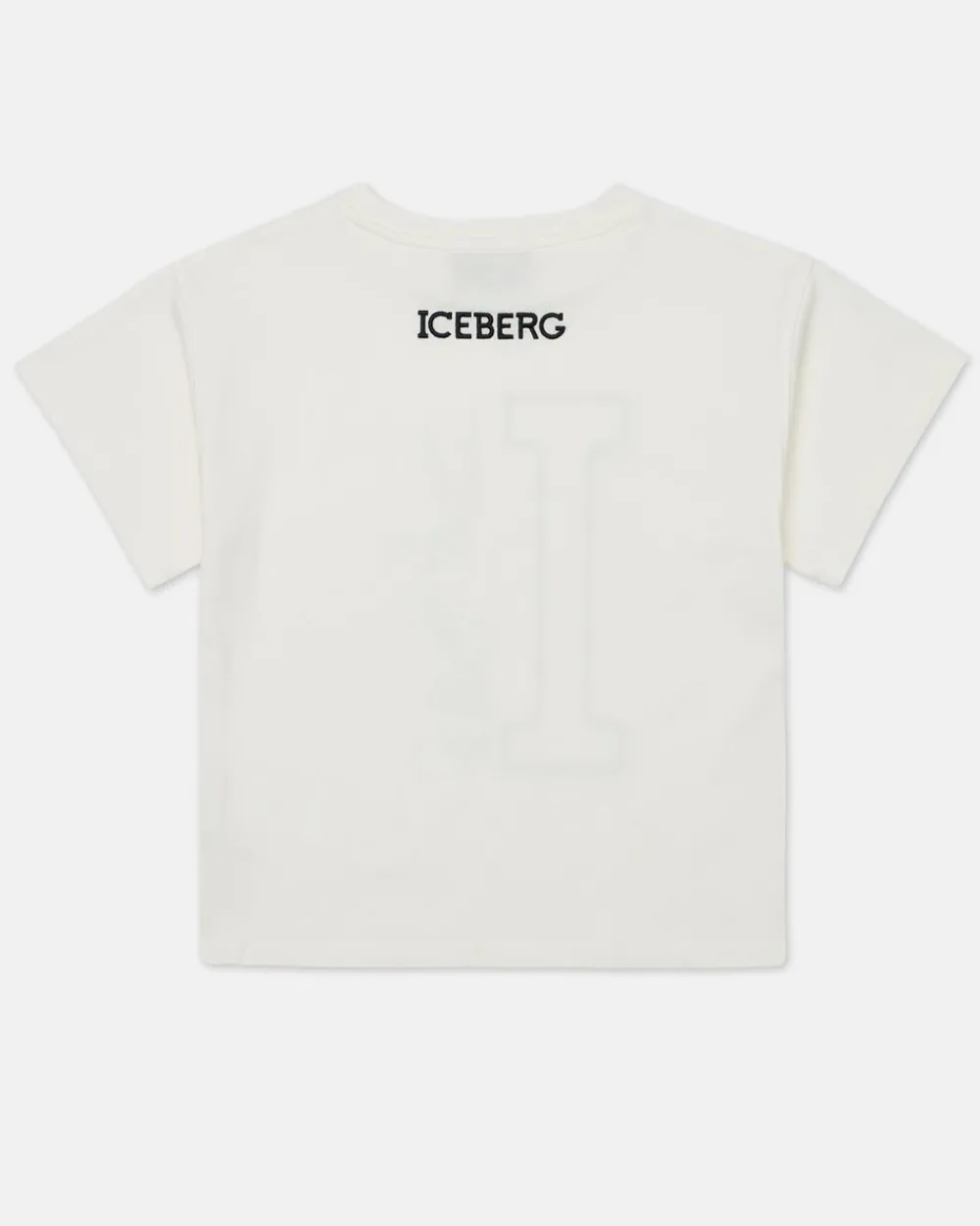 Kids Iceberg White Crew Neck Short Sleeve T-Shirt With And Bugs Bunny Monogram