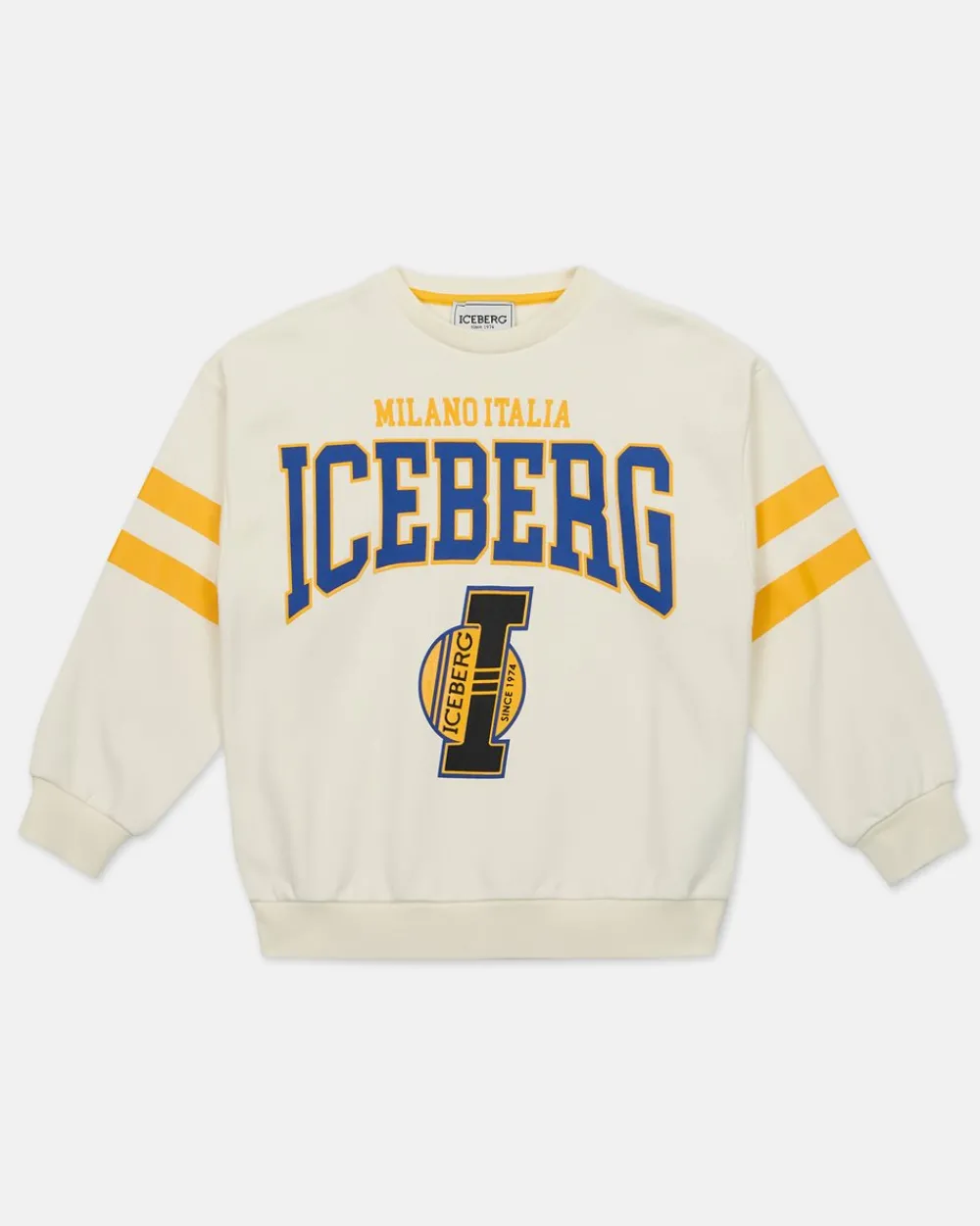 Kids/BOY Iceberg White Crewneck Sweatshirt Inspired By Basketball Style