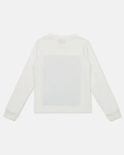 Kids Iceberg White Crewneck Sweatshirt With Houndstooth Pattern And Logo