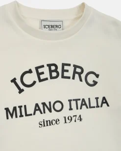 Kids/BOY Iceberg White Crewneck Sweatshirt With Logo