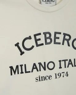 Kids/BOY Iceberg White Crewneck Sweatshirt With Logo