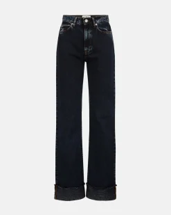 Women Iceberg Wide Fit 5 Pocket Trousers With Turn-up