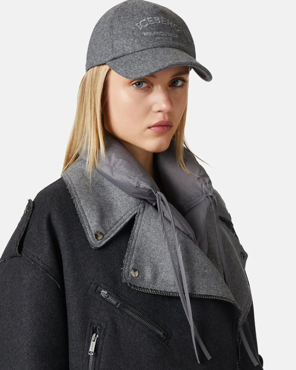 Women Iceberg Wool Blend Baseball Cap