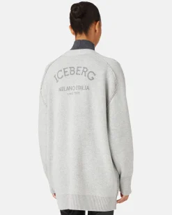 Women Iceberg Wool Blend Cardigan With Logo