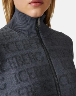 Women Iceberg Wool Blend Jacket With Logo