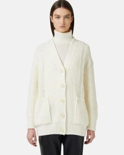 Women Iceberg Wool Cardigan With Logo