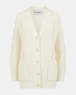 Women Iceberg Wool Cardigan With Logo