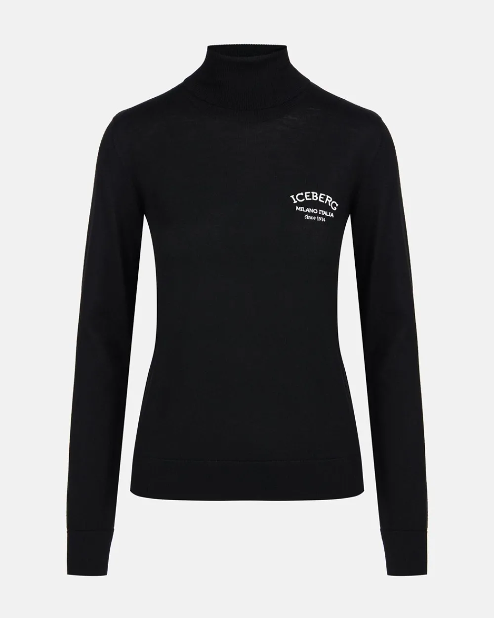 Women Iceberg Wool Mock-neck Sweater With Milano Logo