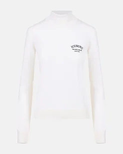 Women Iceberg Wool Mock-neck Sweater With Milano Logo