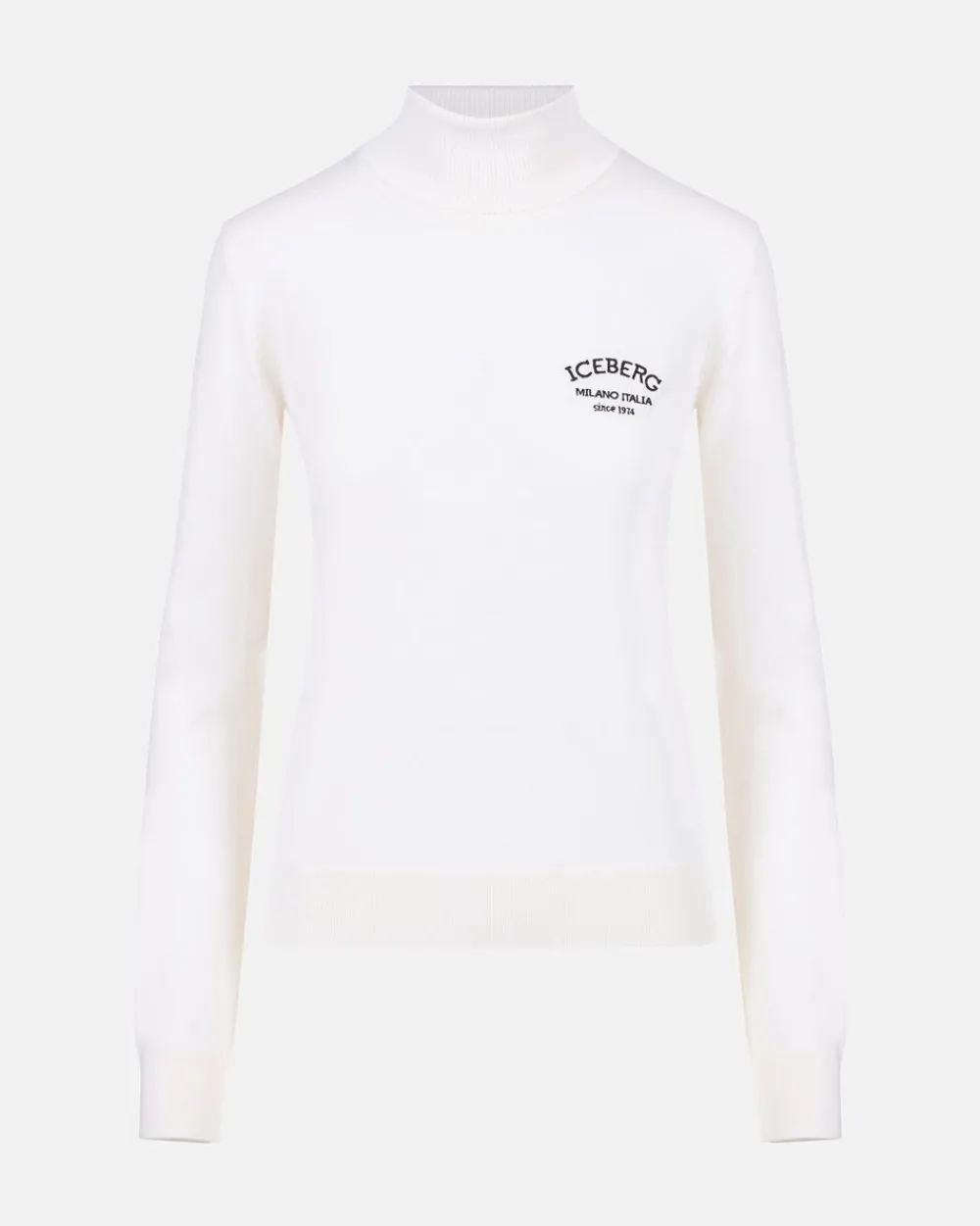 Women Iceberg Wool Mock-neck Sweater With Milano Logo
