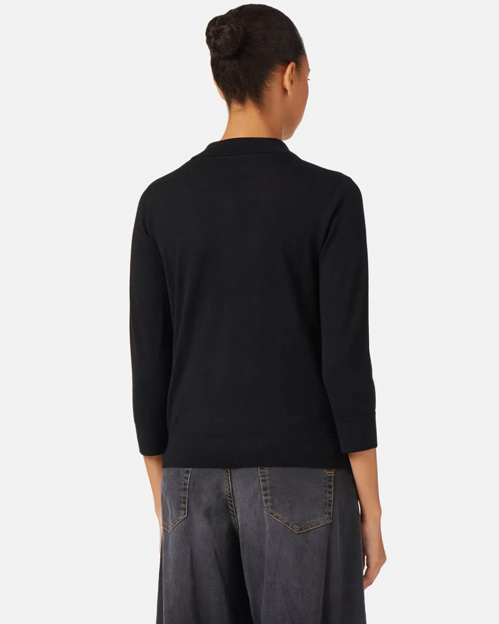 Women Iceberg Wool Polo Sweater With Embroidery